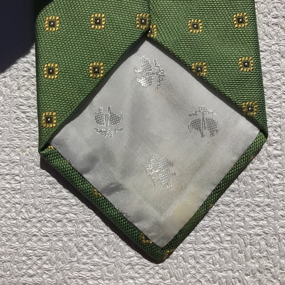 Brooks Brothers Green with Gold Accents Tie - Picture 7 of 7